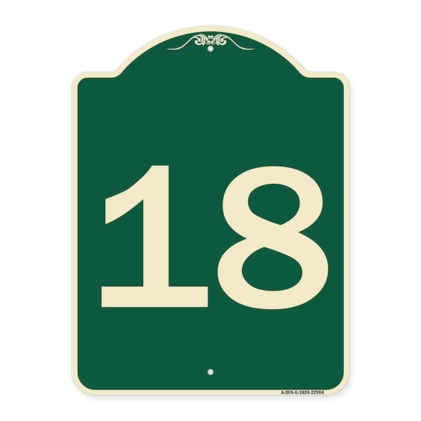 Signmission Designer Series Sign-Sign W/ Number Heavy-Gauge Aluminum Architectural Sign, 24" x 18", G-1824-22904 A-DES-G-1824-22904 - main